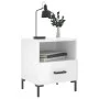 Mesita de noche madera de ingeniería blanco brillo 40x35x47,5cm de vidaXL, Mesitas de noche - Ref: Foro24-827440, Precio: 49,...