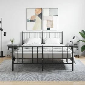 Bedside table 2 units in gray concrete engineered wood 40x35x47.5cm by vidaXL, Nightstands - Ref: Foro24-827445, Price: 58,33...