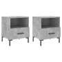 Bedside table 2 units in gray concrete engineered wood 40x35x47.5cm by vidaXL, Nightstands - Ref: Foro24-827445, Price: 58,33...