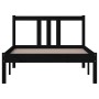 Estructura de cama madera maciza negro 90x200 cm de vidaXL, Camas y somieres - Ref: Foro24-814873, Precio: 79,34 €, Descuento: %