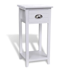 Mesita de noche con 1 cajón blanca Mesita de noche con 1 cajón blanca