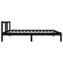 Estructura de cama madera maciza negro 90x200 cm de vidaXL, Camas y somieres - Ref: Foro24-814873, Precio: 79,34 €, Descuento: %