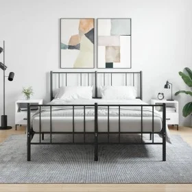 Nachttische 2 Stück, Holzwerkstoff, weiß, 40 x 35 x 47,5 cm von vidaXL, Nachttische - Ref: Foro24-827437, Preis: 81,36 €, Rab...