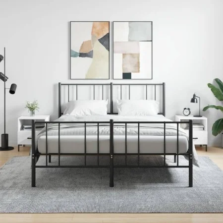 Nachttische 2 Stück, Holzwerkstoff, weiß, 40 x 35 x 47,5 cm von vidaXL, Nachttische - Ref: Foro24-827437, Preis: 81,36 €, Rab...