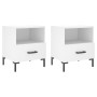 Mesitas de noche 2 uds madera ingeniería blanco 40x35x47,5 cm de vidaXL, Mesitas de noche - Ref: Foro24-827437, Precio: 82,36...