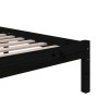 Estructura de cama madera maciza negro 90x200 cm de vidaXL, Camas y somieres - Ref: Foro24-814873, Precio: 79,34 €, Descuento: %