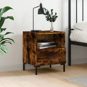 Smoked oak engineered wood bedside table 40x35x47.5 cm by vidaXL, Nightstands - Ref: Foro24-827446, Price: 33,36 €, Discount: %