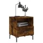 Smoked oak engineered wood bedside table 40x35x47.5 cm by vidaXL, Nightstands - Ref: Foro24-827446, Price: 33,35 €, Discount: %