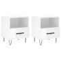 Nightstand 2 pcs glossy white engineered wood 40x35x47.5cm by vidaXL, Nightstands - Ref: Foro24-827425, Price: 62,56 €, Disco...