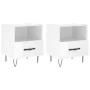 Nightstand 2 pcs glossy white engineered wood 40x35x47.5cm by vidaXL, Nightstands - Ref: Foro24-827425, Price: 61,94 €, Disco...