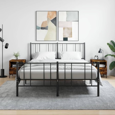 Nachttisch 2 Stk. Holzwerkstoff Eiche geräuchert 40x35x47,5cm von vidaXL, Nachttische - Ref: Foro24-827447, Preis: 58,85 €, R...