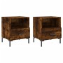 Nachttisch 2 Stk. Holzwerkstoff Eiche geräuchert 40x35x47,5cm von vidaXL, Nachttische - Ref: Foro24-827447, Preis: 58,85 €, R...