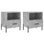 Mesita noche 2 uds madera ingeniería gris hormigón 40x35x47,5cm de vidaXL, Mesitas de noche - Ref: Foro24-827461, Precio: 68,...