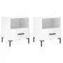 Nightstand 2 pcs glossy white engineered wood 40x35x47.5cm by vidaXL, Nightstands - Ref: Foro24-827441, Price: 64,17 €, Disco...