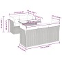 Set de muebles de jardín 6 pzas y cojines ratán sintético gris