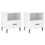 Mesitas de noche 2 uds madera ingeniería blanco 40x35x47,5 cm de vidaXL, Mesitas de noche - Ref: Foro24-827469, Precio: 83,22 €