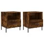 Nightstand 2 pcs engineered wood smoked oak 40x35x47.5cm by vidaXL, Nightstands - Ref: Foro24-827463, Price: 60,83 €, Discoun...