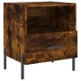 Nachttisch, 2 Stück, Holzwerkstoff, geräucherte Eiche, 40 x 35 x 47,5 cm von vidaXL, Nachttische - Ref: Foro24-827463, Preis:...