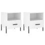 Bedside tables 2 units engineered wood white 40x35x47.5 cm by vidaXL, Nightstands - Ref: Foro24-827453, Price: 85,38 €, Disco...