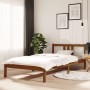 Honigbrauner Massivholzbettrahmen 100x200 cm von vidaXL, Betten und Lattenroste - Ref: Foro24-814877, Preis: 106,12 €, Rabatt: %
