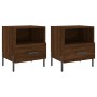 Nachttisch, 2 Stück, Eichenbraun, Holzwerkstoff, 40 x 35 x 47,5 cm von vidaXL, Nachttische - Ref: Foro24-827467, Preis: 63,85...