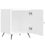 Mesita de noche madera de ingeniería blanco brillo 40x40x50 cm de vidaXL, Mesitas de noche - Ref: Foro24-827504, Precio: 36,6...