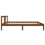 Honigbrauner Massivholzbettrahmen 100x200 cm von vidaXL, Betten und Lattenroste - Ref: Foro24-814877, Preis: 106,12 €, Rabatt: %