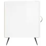 Mesita de noche madera de ingeniería blanco brillo 40x40x50 cm de vidaXL, Mesitas de noche - Ref: Foro24-827504, Precio: 36,6...