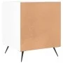 Glänzend weißer Nachttisch aus Holzwerkstoff, 40 x 40 x 50 cm von vidaXL, Nachttische - Ref: Foro24-827504, Preis: 36,61 €, R...
