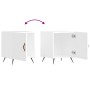 Glossy white engineered wood bedside table 40x40x50 cm by vidaXL, Nightstands - Ref: Foro24-827504, Price: 37,01 €, Discount: %