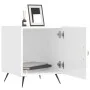 Mesita de noche madera de ingeniería blanco brillo 40x40x50 cm de vidaXL, Mesitas de noche - Ref: Foro24-827504, Precio: 36,6...