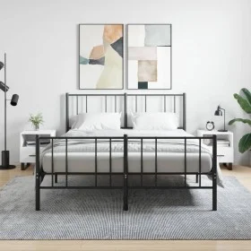 Bedside tables 2 units engineered wood white 40x35x47.5 cm by vidaXL, Nightstands - Ref: Foro24-827485, Price: 86,27 €, Disco...