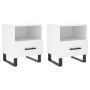 Mesitas de noche 2 uds madera ingeniería blanco 40x35x47,5 cm de vidaXL, Mesitas de noche - Ref: Foro24-827485, Precio: 87,58...