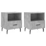 Nightstand 2 pcs concrete gray engineered wood 40x35x47.5cm by vidaXL, Nightstands - Ref: Foro24-827477, Price: 58,33 €, Disc...