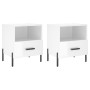 Nightstand 2 pcs glossy white engineered wood 40x35x47.5cm by vidaXL, Nightstands - Ref: Foro24-827457, Price: 64,25 €, Disco...