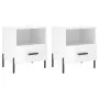 Nightstand 2 pcs glossy white engineered wood 40x35x47.5cm by vidaXL, Nightstands - Ref: Foro24-827457, Price: 64,25 €, Disco...