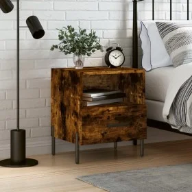 Smoked oak engineered wood bedside table 40x35x47.5 cm by vidaXL, Nightstands - Ref: Foro24-827462, Price: 37,85 €, Discount: %