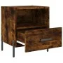 Smoked oak engineered wood bedside table 40x35x47.5 cm by vidaXL, Nightstands - Ref: Foro24-827462, Price: 37,85 €, Discount: %