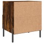 Nachttisch aus geräuchertem Eichenholzwerkstoff, 40 x 35 x 47,5 cm von vidaXL, Nachttische - Ref: Foro24-827462, Preis: 38,21...