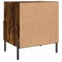 Smoked oak engineered wood bedside table 40x35x47.5 cm by vidaXL, Nightstands - Ref: Foro24-827462, Price: 37,85 €, Discount: %