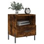 Smoked oak engineered wood bedside table 40x35x47.5 cm by vidaXL, Nightstands - Ref: Foro24-827462, Price: 38,21 €, Discount: %