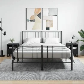 Mesitas de noche 2 uds madera ingeniería negro 40x35x47,5 cm de vidaXL, Mesitas de noche - Ref: Foro24-827487, Precio: 87,45 ...