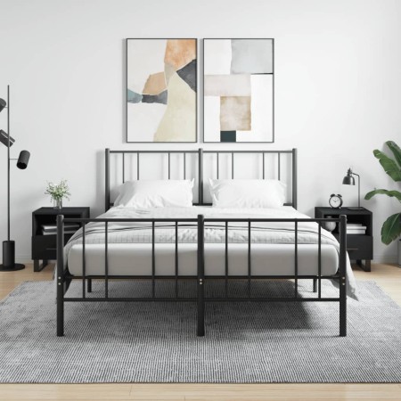 Mesitas de noche 2 uds madera ingeniería negro 40x35x47,5 cm de vidaXL, Mesitas de noche - Ref: Foro24-827487, Precio: 88,57 ...