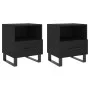Bedside tables 2 units engineered wood black 40x35x47.5 cm by vidaXL, Nightstands - Ref: Foro24-827487, Price: 87,45 €, Disco...