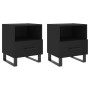 Mesitas de noche 2 uds madera ingeniería negro 40x35x47,5 cm de vidaXL, Mesitas de noche - Ref: Foro24-827487, Precio: 88,57 ...