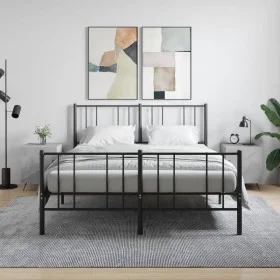 Bedside tables 2 units engineered wood gray concrete 40x40x50 cm by vidaXL, Nightstands - Ref: Foro24-827509, Price: 48,11 €,...