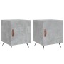 Bedside tables 2 units engineered wood gray concrete 40x40x50 cm by vidaXL, Nightstands - Ref: Foro24-827509, Price: 48,55 €,...
