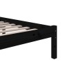 Estructura de cama madera maciza negro 100x200 cm de vidaXL, Camas y somieres - Ref: Foro24-814878, Precio: 89,15 €, Descuent...