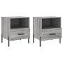 Mesitas noche 2 uds madera ingeniería gris Sonoma 40x35x47,5 cm de vidaXL, Mesitas de noche - Ref: Foro24-827465, Precio: 63,...