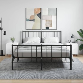 Nachttische, 2 Stück, glänzend weißes Holzwerkstoff, 40 x 40 x 50 cm von vidaXL, Nachttische - Ref: Foro24-827505, Preis: 53,...